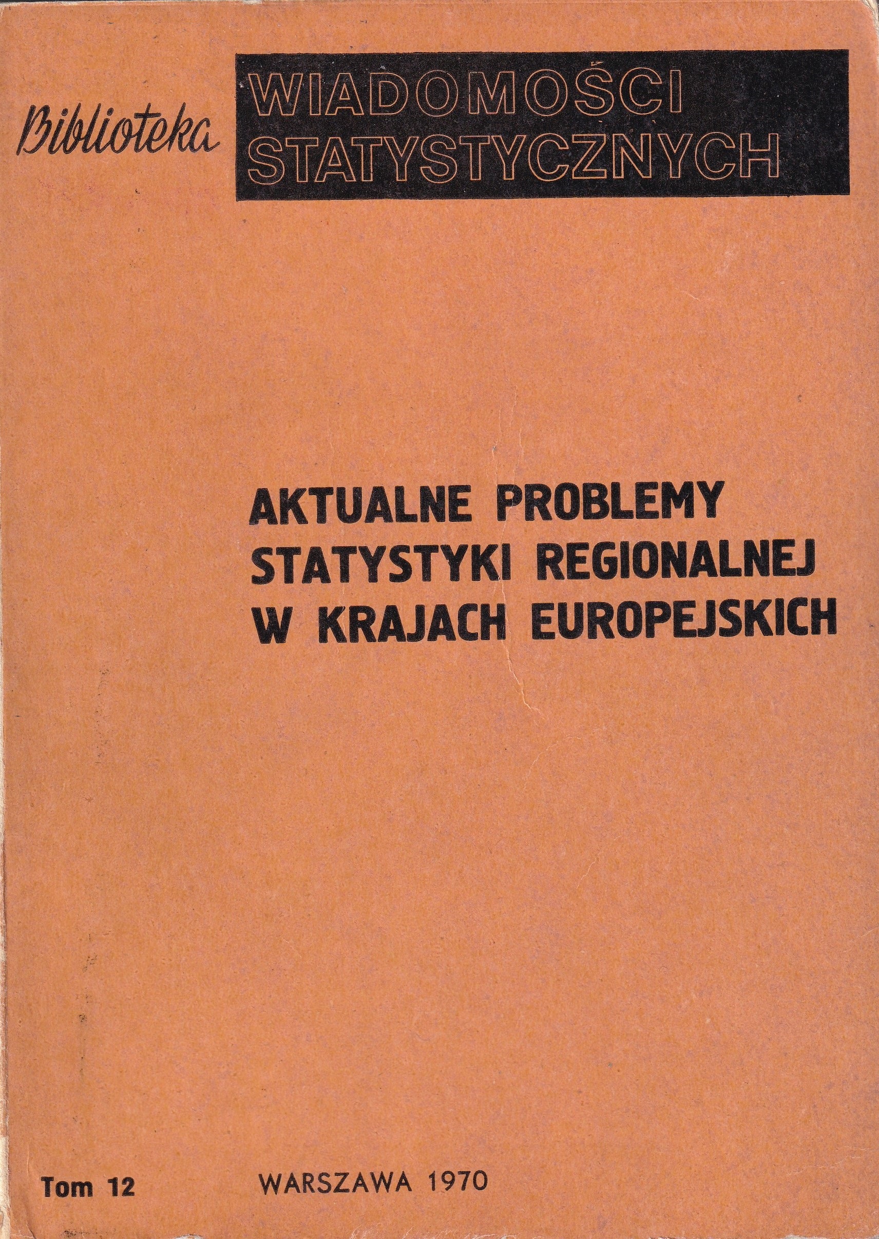Okładka monografii - Aktualne problemy statystyki regionalnej w krajach europejskich