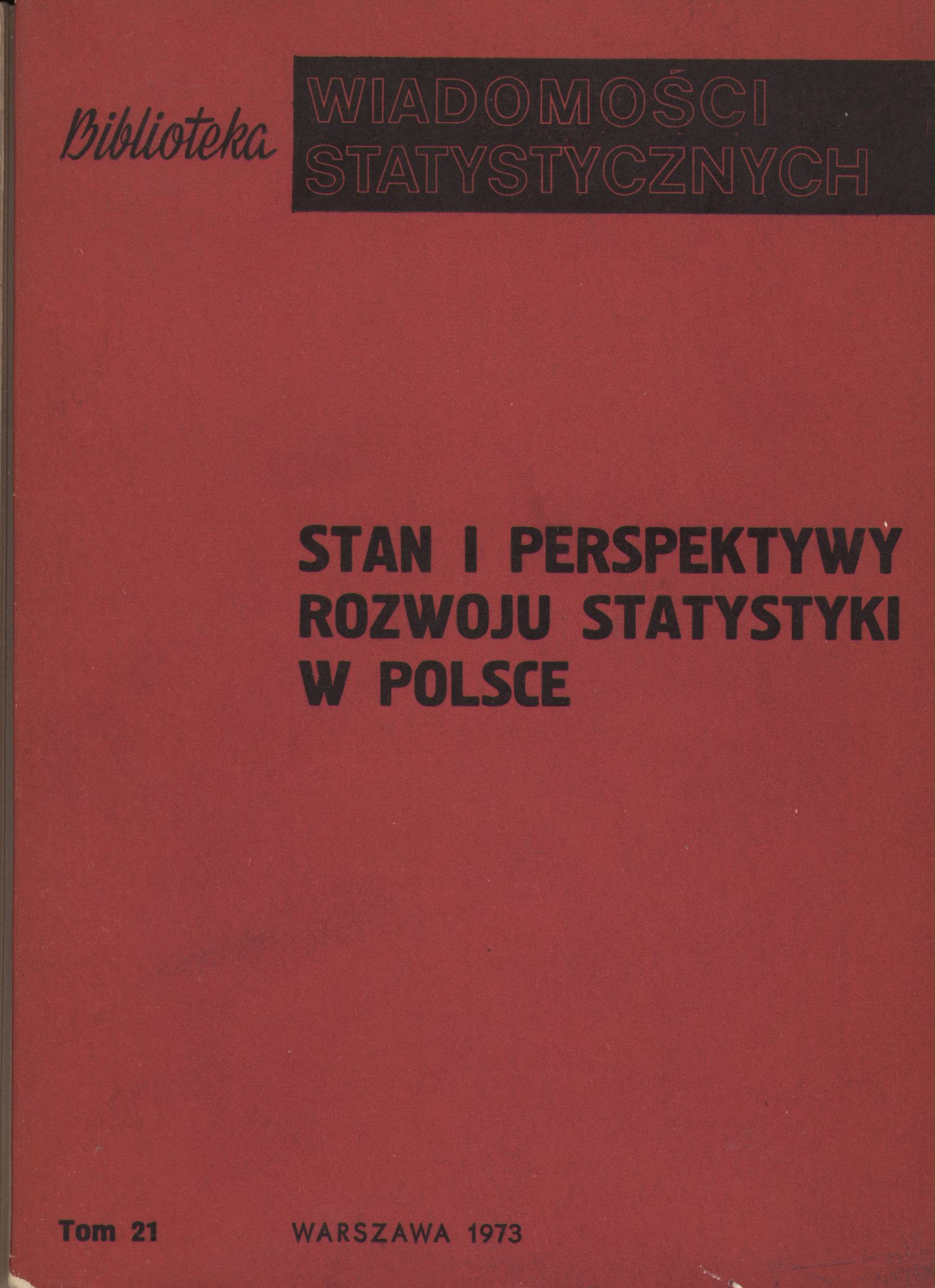 Okładka monografii - Stan i perspektywy rozwoju statystyki w Polsce