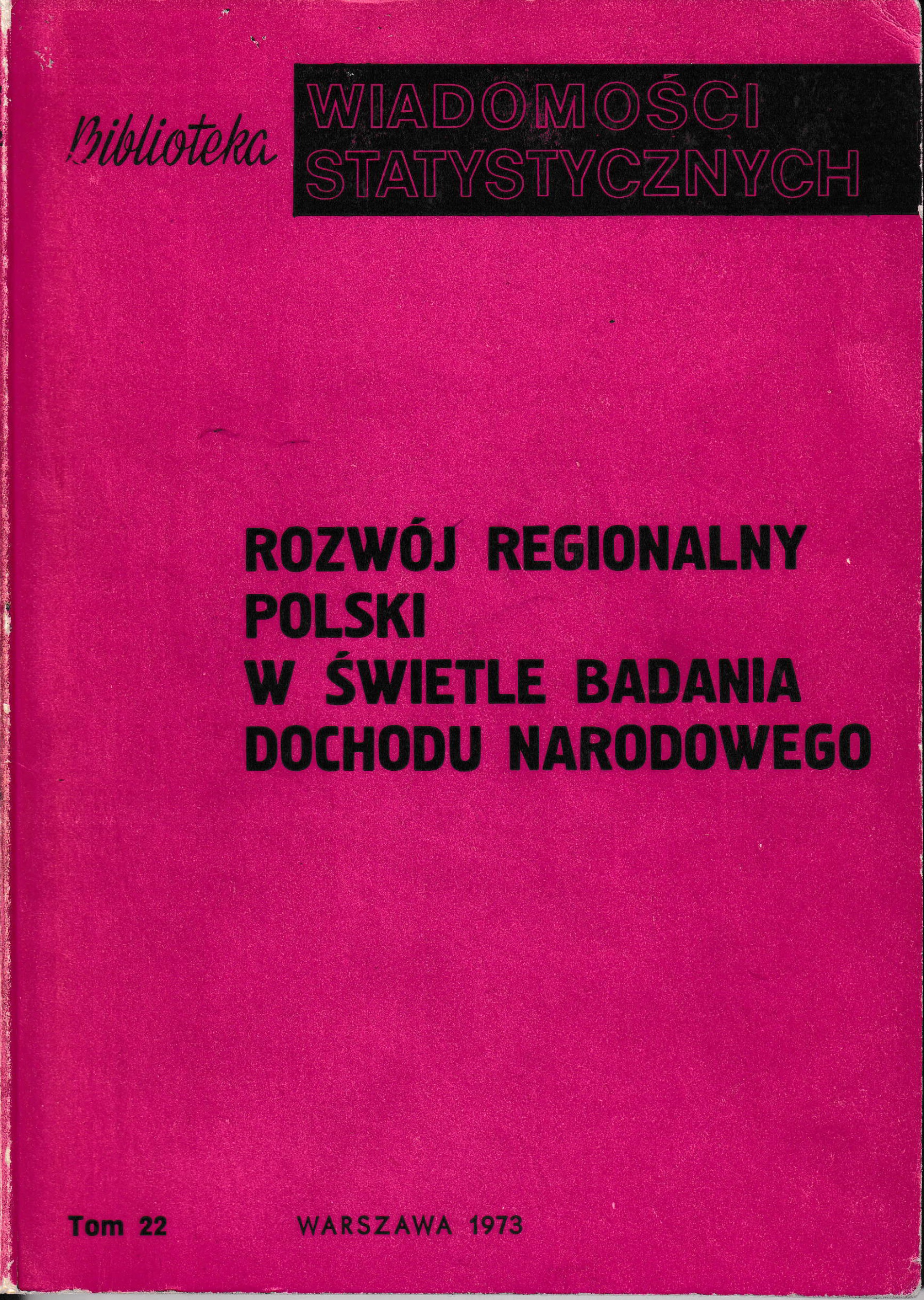 Okładka monografii - Rozwój regionalny Polski w świetle badania dochodu narodowego