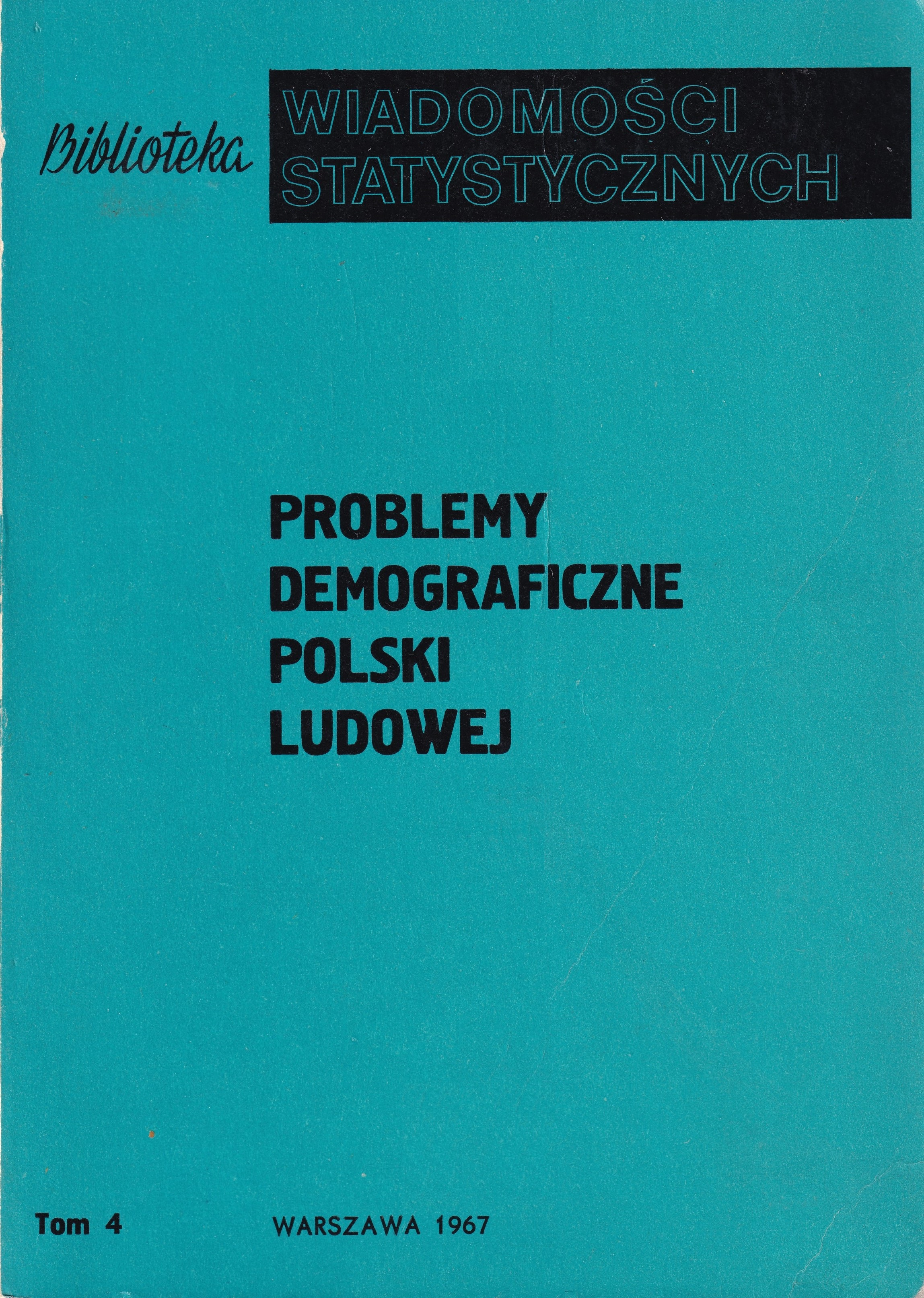 Okładka monografii - Problemy demograficzne Polski Ludowej