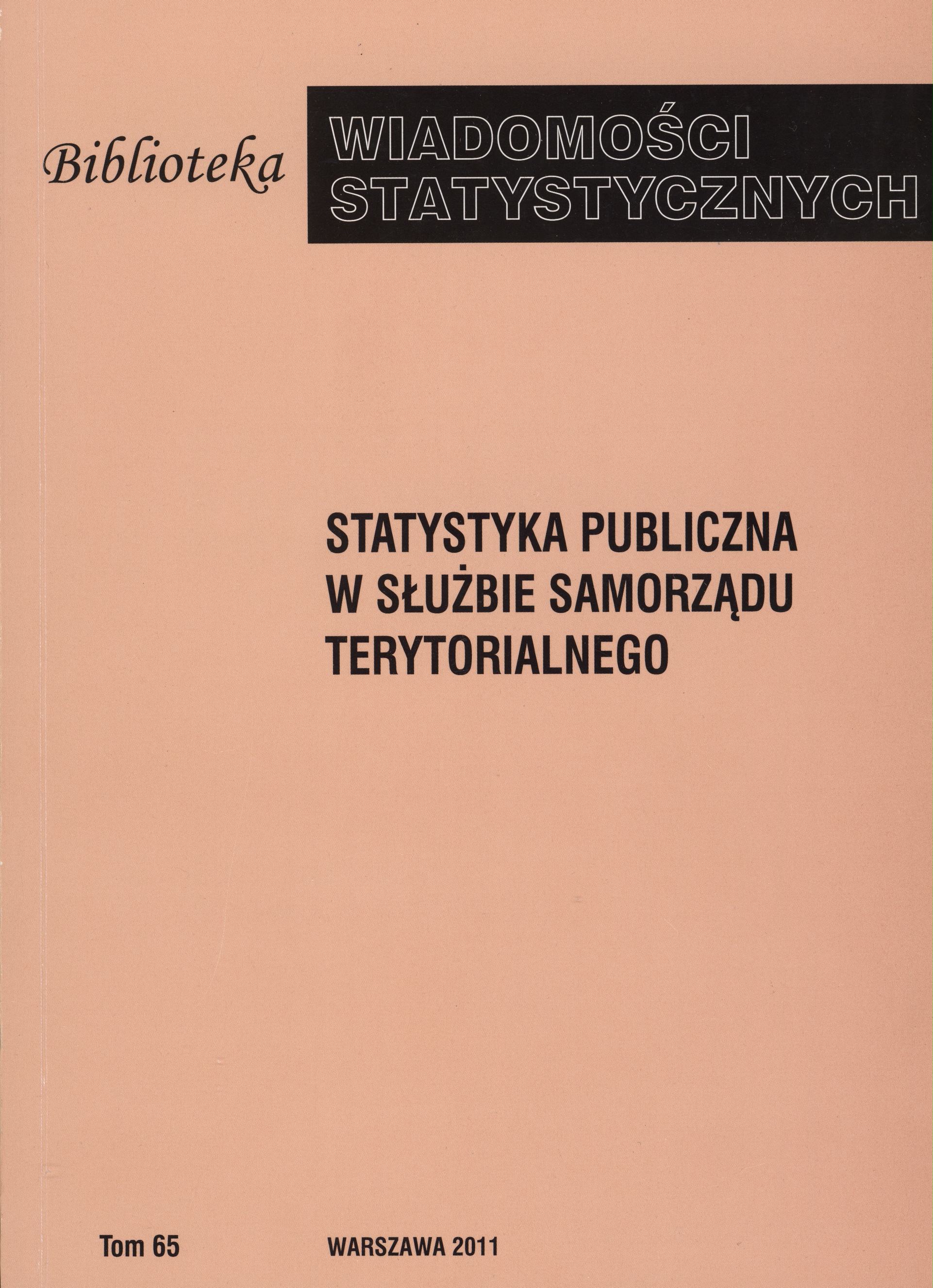 Okładka monografii - Statystyka publiczna w służbie samorządu terytorialnego