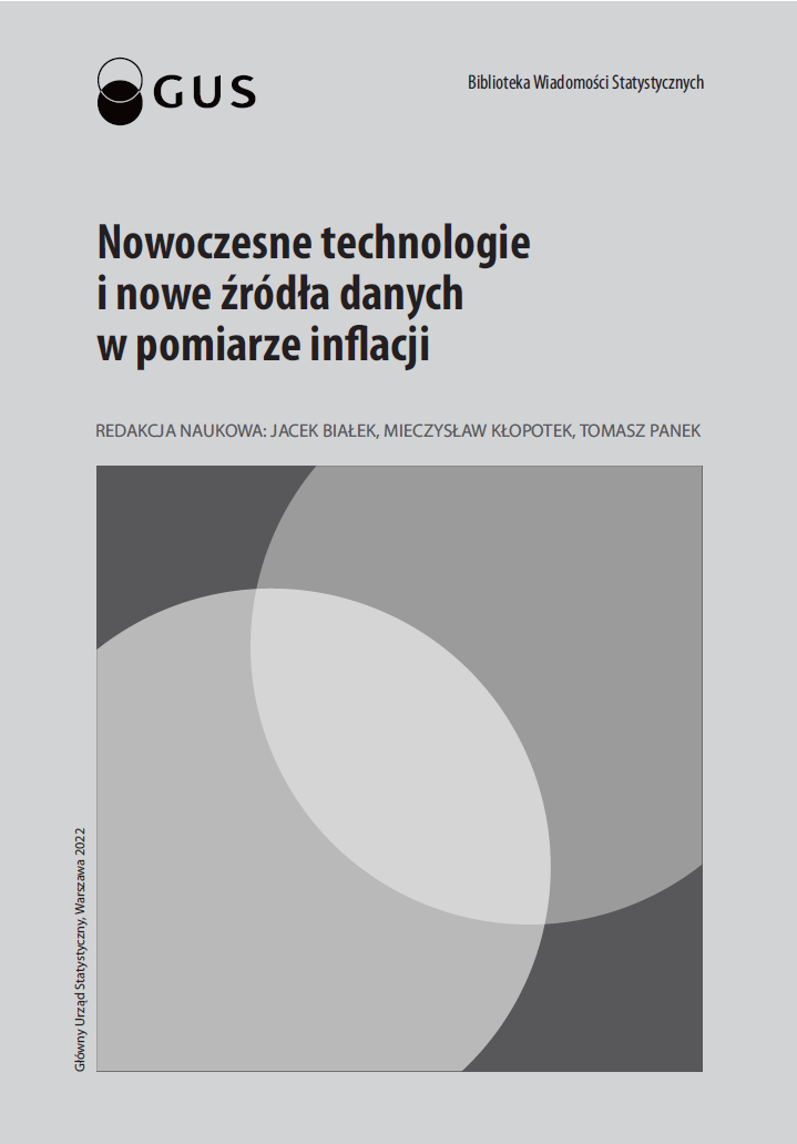 Okładka monografii - Nowoczesne technologie i nowe źródła danych w pomiarze inflacji